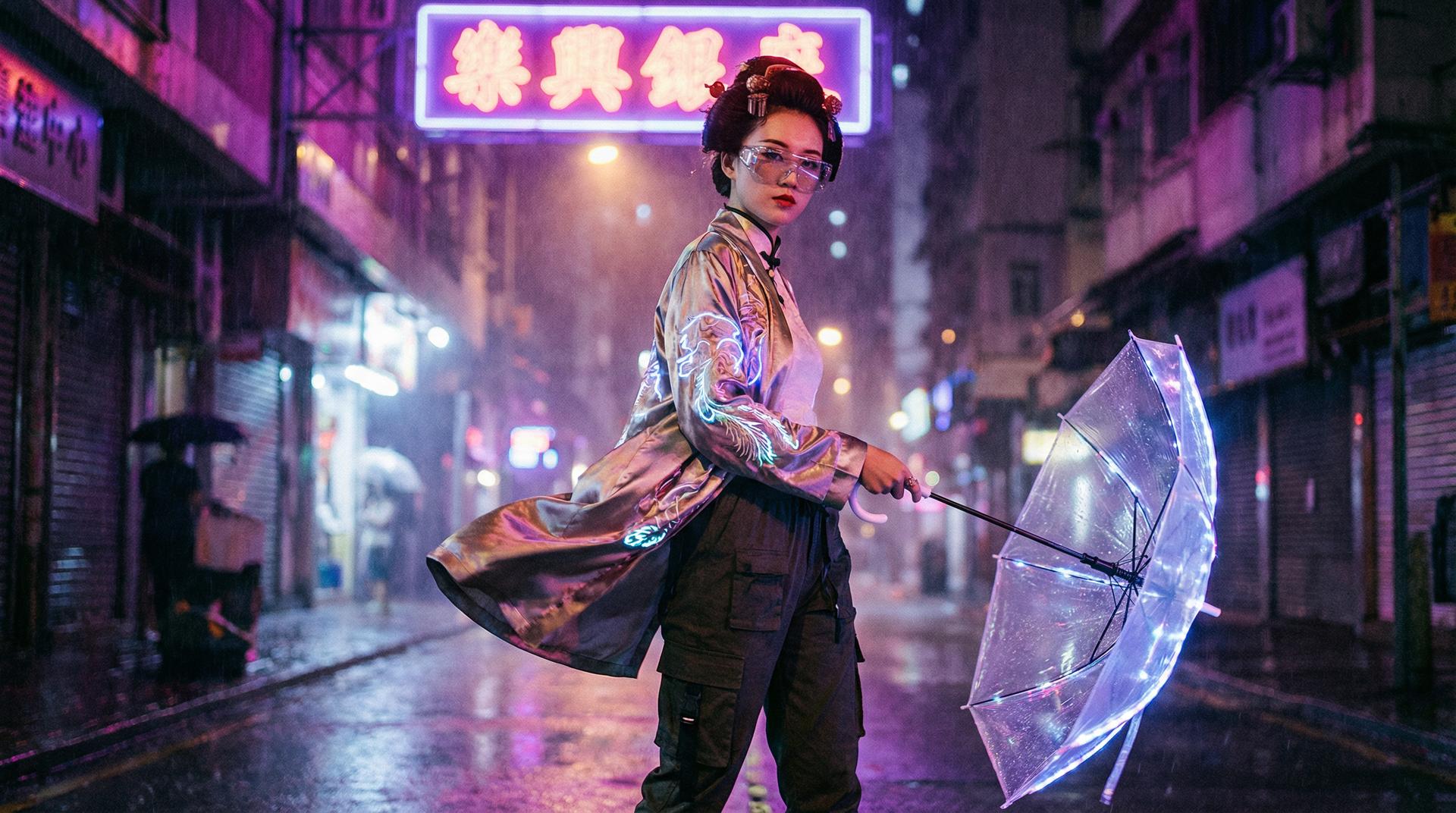 海角网赛博朋克都市夜景短传媒制作